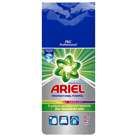 Ariel Professional Toz Çamaşır Deterjanı Parlak Renkler 15 Kg 100 Yıkama